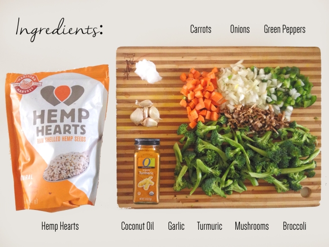 Simple Stir-Fry w/ Hemp Seeds & Turmeric
